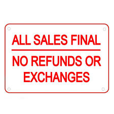 All sales Final - no refunds or exchanges